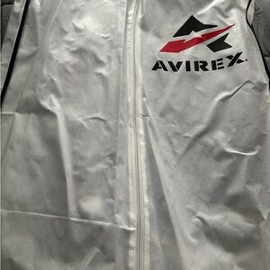 Baby blue leather avirex